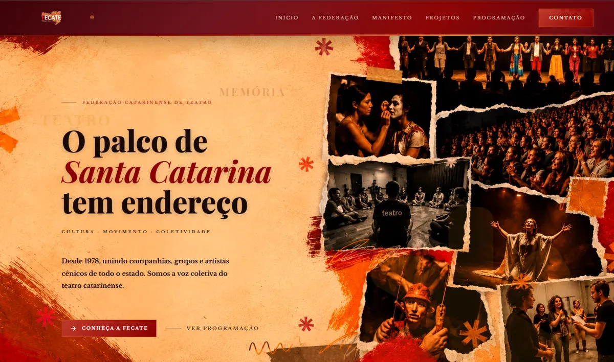 Site FECATE no computador