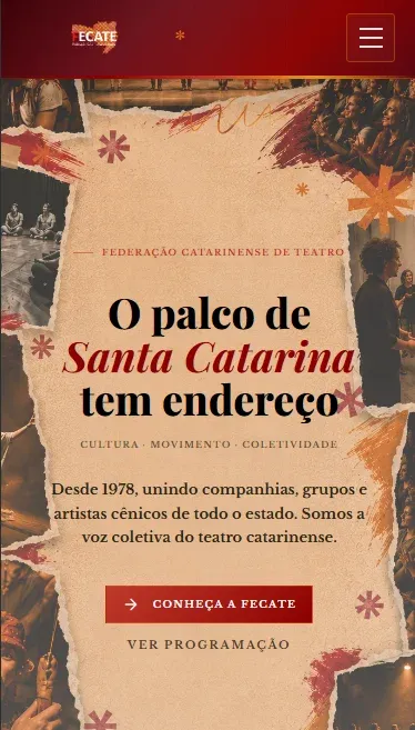 Site FECATE no celular